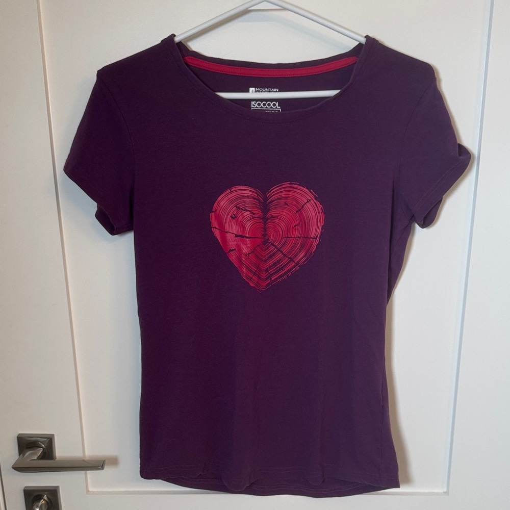 Women's Short Sleeve Tee with Red Heart